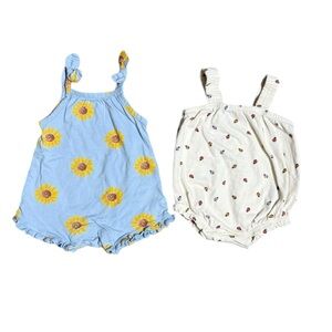 Old Navy Baby Girl Spring Romper Bundle Size 0-3 Months